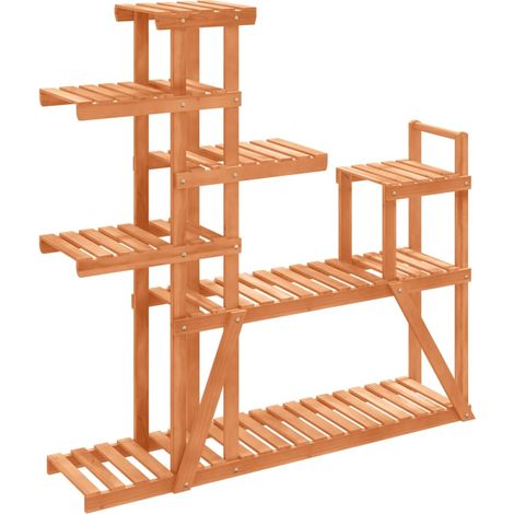 Portafiori porta piante 110 x 25 x 111 cm in legno massello di abete marrone 020045196