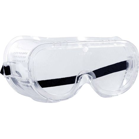 Sodise – Lunettes de protection MONOLUX polycarbonate incolore – Norme EPI – Traitement anti-UV – Aération par perforation latérale – Élastique de maintien réglable (1/5)