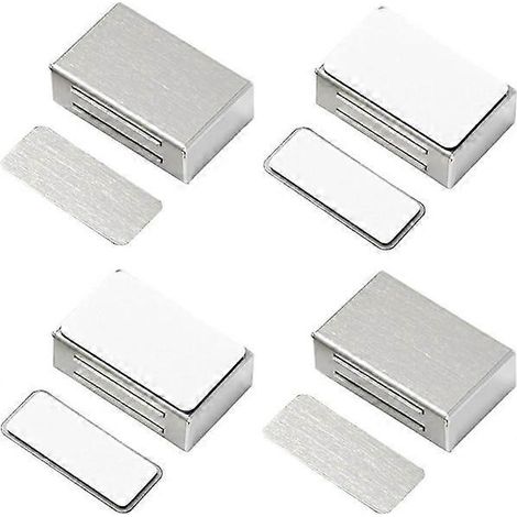 Verrou magnétique autocollant Jiayi, lot de 4, loquet de porte magnétique puissant en acier inoxydable pour cuisine (1/5)