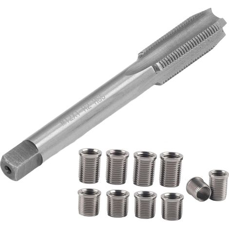 Outil de Réparation de Filetage de Bougie D'allumage, Boulon M10x1.0 + Robinet M12x1.0, Kit de Matériel D'accessoires Automobiles (1/5)