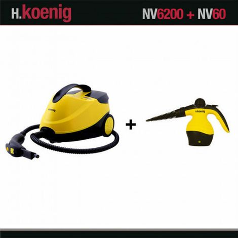 H.KOENIG NV6200+NV60 NETTOYEUR VAPEUR 2000W 4 BARS + NETTOYEUR COMPACT (1/5)