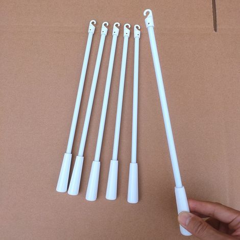Accessoires pour stores vénitiens : tige pivotante en fibre de verre de 43 cm (17 pouces) pour stores verticaux, tige de traction blanche pour stores vénitiens
