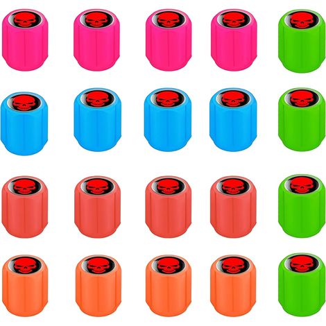 20 Pcs Bouchons Noctilucents Valves Pneu Bouchon Valve Lumineux (1/5)