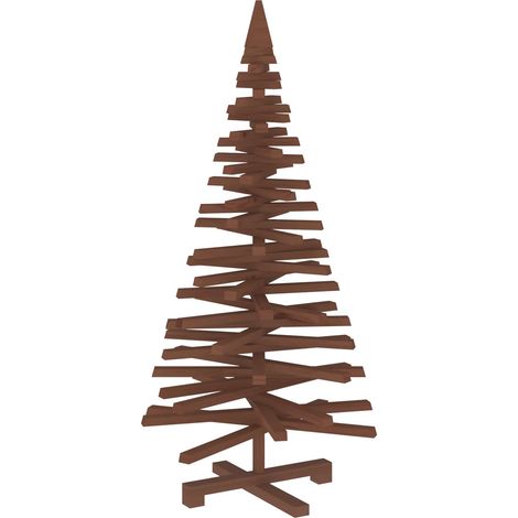 Albero di Natale in legno KOTKA 120 cm Legno Massello di Pino vidaXL (1/5)