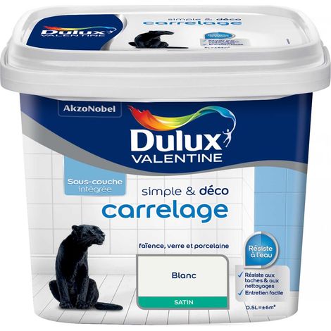 Peinture De Rénovation Simple & Deco Carrelage Satin Blanc 0,5 L - Dulux Valentine