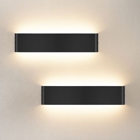 2 Stücke Wandleuchte Innen 40CM, 18W Wandlampe mit Up und Down Lichtquelle, 3000k Warmweiß Moderne LED Lampe, Wandlichter aus Aluminium-Druckguss (1/5)