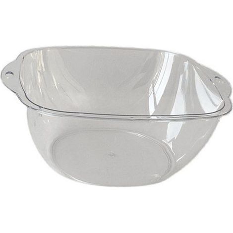 Bac à laver transparent polyvalent transportable grande contenance design minimaliste en plastique pour chambre étudiante voyage domicile (1/4)