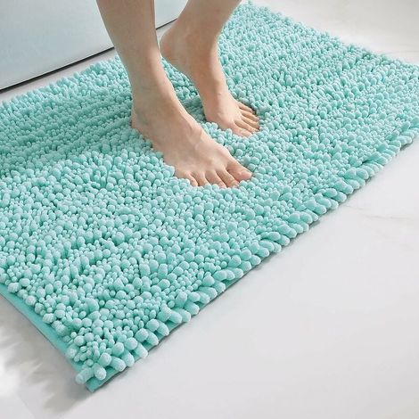 Rutschfeste Badematte, Mikrofaser, 40 x 60 cm, maschinenwaschbare Bodenmatte für das Badezimmer