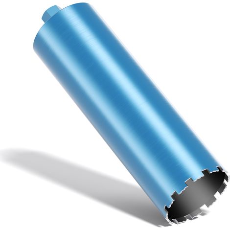 Wiltec Foret diamant pour Carotteuse Ø 132 mm – Rendement moyen – 1¼ UNC – Longueur 450 mm – Métal fritté – Forage à humide – Chantier Carrelage Béton – Trépan Couronne Diamant