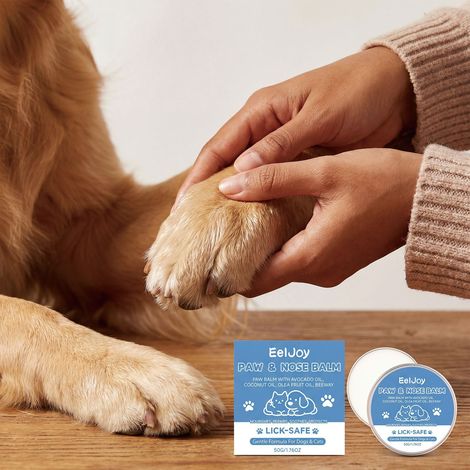 Baume hydratant pour coussinets et truffe des animaux - Nettoie et hydrate en douceur les coussinets, convient pour l'automne et l'hiver - 50 g (1/5)