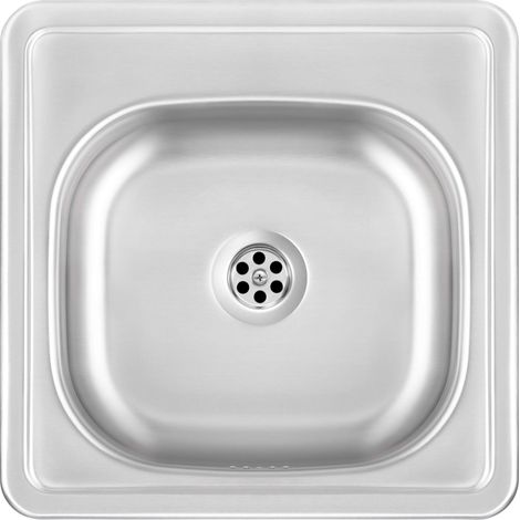 Lavello monovasca in acciaio inox, finitura satinata, ZMU 0100 (1/4)
