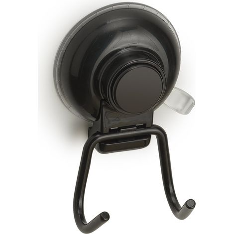 Appendiabiti doppio da muro in metallo e resine termoplastiche HO26 Gedy serie HOT Nero Matt (1/2)