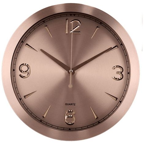 Reloj de pared 30 cm  Cobre