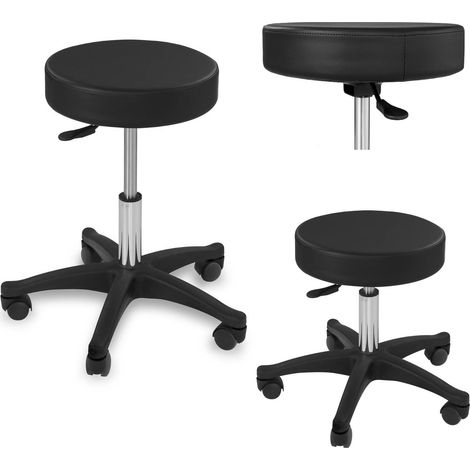 Taburete cosmético giratorio con ruedas Physa AVERSA negro (1/5)