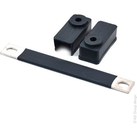 Yuasa - Barrette de connexion + 2 caches bornes pour batt inférieure à 30Ah