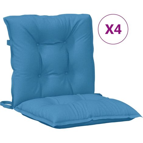 Maison Exclusive - Niedriglehner-Auflagen 4 Stk. Melange Blau 100 (1/5)