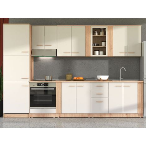Despensa de Cocina Saracena, Mueble de Cocina un Cajón, 2 Estantes, un Compartimento, 60x56.5x82h cm Beige (1/5)