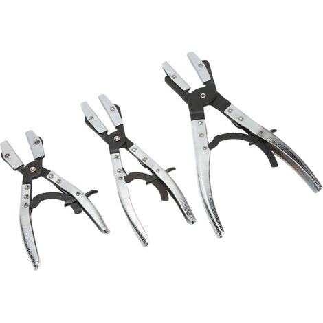 Set di fascette stringitubo FOREHILL da 3 pezzi, autobloccanti, lunghezza 8", 10", 12", acciaio al carbonio per tubi del liquido di raffreddamento, radiatore e carburante