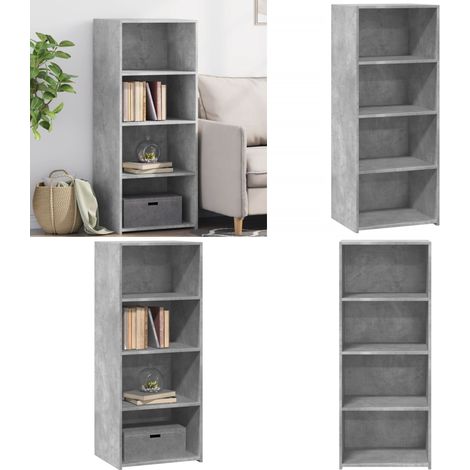 Buffet haut gris béton 50x41x124 cm bois d'ingénierie - Buffet Design Intemporel - Meuble Rangement Cuisine - Commode Gris - Buffet Industriel - Meuble Salon - Home & Living (1/5)