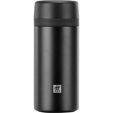Zwilling Thermos termico con infusore integrato, per tè e infused Water, isolamento a doppia parete, 420 ml, altezza: 17,2 cm, colore: nero (1/5)