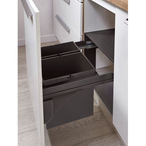 Wesco Einbaumülleimer, Frontauszug selbstschließend, Schrank 50 cm (1/5)