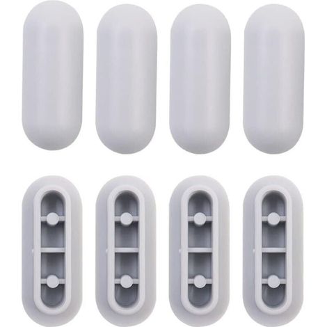 4 Pièces Tampon Universel pour Siège de Toilette Universel Chocs Kit de Tampon Abattant WC Plastique Toilette Pare-chocs Remplacement (1/4)