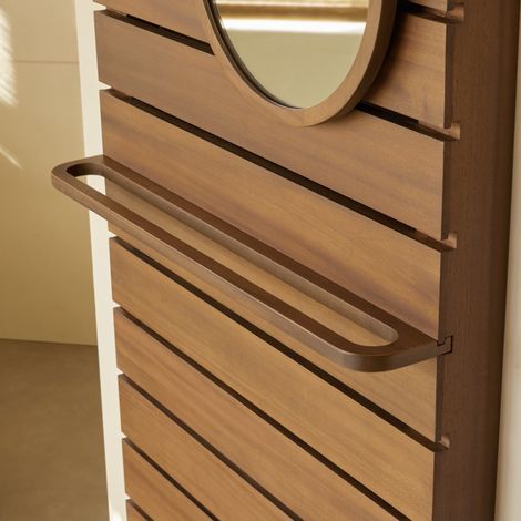 Arthur - Porte serviette modulable en acajou massif 60 cm (1/5)