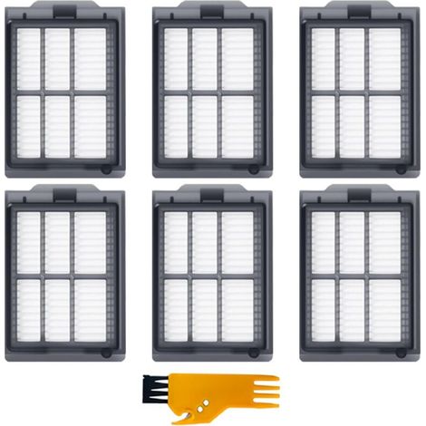 6 pièces Accessoires Hepa-Filter pour iRobot Roomba Plus 505 Combo Robot/Roomba Plus 405 Combo Robot, Filtre Lavable et Réutilisable (1/5)