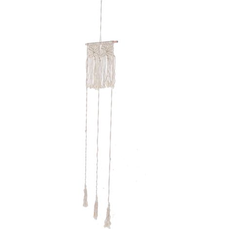 Porte-chapeaux mural en corde de coton tressé style bohème pour bureau ou salon (1/5)