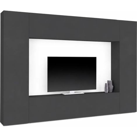 Mobile Porta TV Parete Attrezzata da Soggiorno Antracite Opaco 260 cm (1/5)