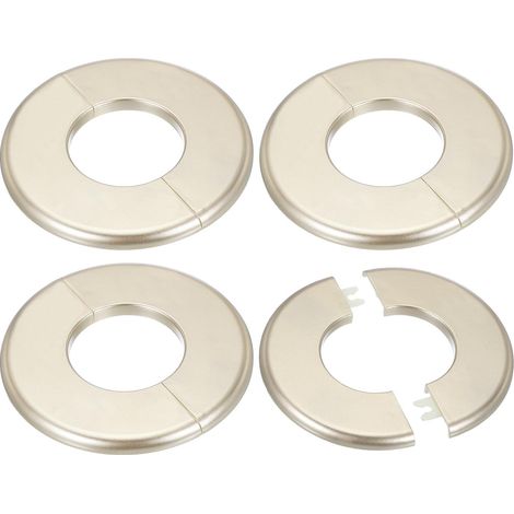 Cache Mitigeur Douche, 4pcs Écussons en ABS Garniture Robinet Douche Muraux pour 51mm, Décoration Rosace Robinet Coffrage Caches Tuyaux d'Eau Chauffage Plomberie Mural, Doré (1/5)
