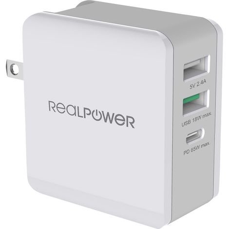 RealPower Ladegerät DeskCharge-65 Travel 65W (306837) (1/3)