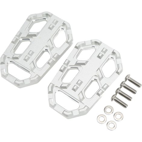 Verbreiterte Motorradfußrasten - 2-teilig, Aluminiumlegierung - Kompatibel mit CB500X 2015-2016 (Silber) (1/5)