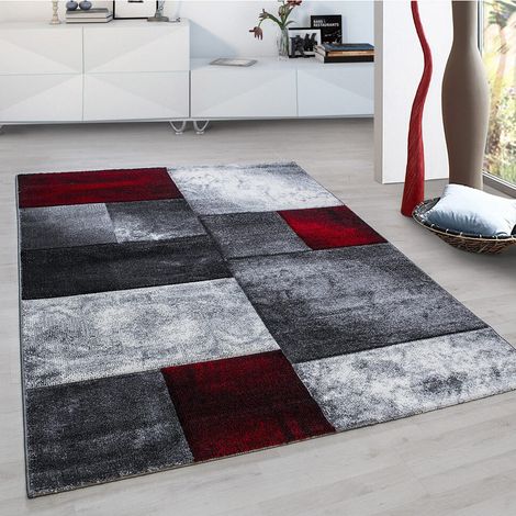 Tapis design pour salon géométrique Nicoletta Rouge 120x170 (1/5)