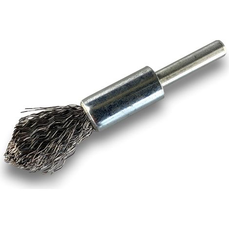 Brosse en bout sur tige Fil ACIER dur Forme pointe Diamètres variés - Quantité x 1 - Ø 12 mm - acier - Dure (1/5)