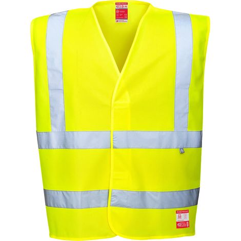 Gilet ad alta visibilità resistente antistatico e ignifugo Giallo 4XL/5XL