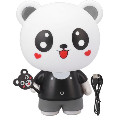 royaluxe -Lampe de Table de dessin animé pour enfants, joli soin des yeux, veilleuse LED USB pour étude et lecture, blanc (1/5)
