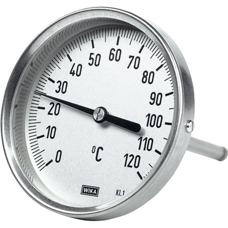 Riegler Bimetallthermometer, hochw. Ausf., L1=63/L2=43, Ø 100, 0°C bis 160°C (1/2)