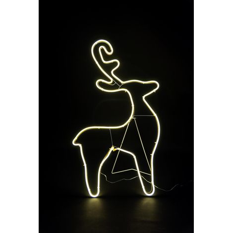 Reindeer Rope Light Silhouette-warm white 74 x 40cm (1/5)