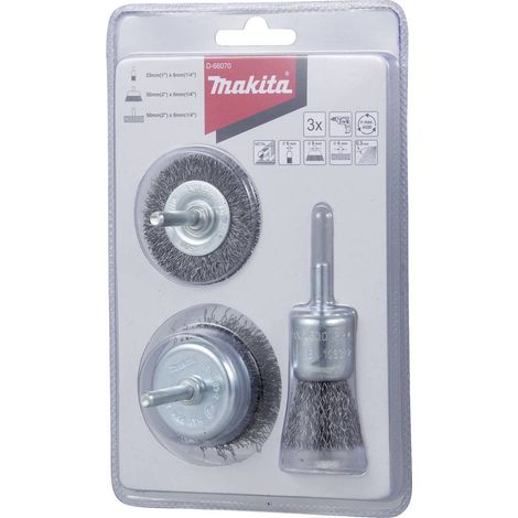 Makita Kit spazzole rotonde 3 pz. Acciaio D-66070 1 pz. (1/2)
