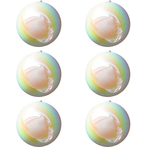 Boules Colorées Arc-en-ciel Blanc 5cm, Boules Transparentes pour Décoration Fête Anniversaire et Noël, Jouets Plastiques Multicolores (1/2)