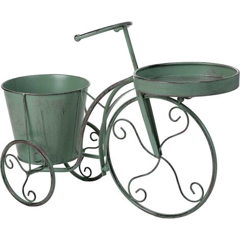 Soporte macetero verde, 47x19x35h cm (1/5)