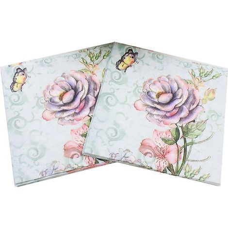 lot De 40 Serviettes En Papier Colores-papier De Soie Cratif Fait La Main, Pour Cocktail, Fte, Bricolage, Origami, Pour La Gastronomie, Annivers (1/5)