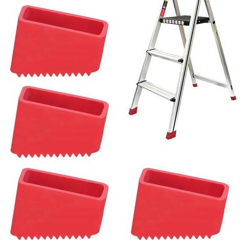 Pieds en caoutchouc pour échelles, 4 pieds en caoutchouc pour échelles de rechange universels de 50 x 20 mm, pieds de rechange pour échelles, couverture antidérapante pour pieds d’échelle pour (1/5)