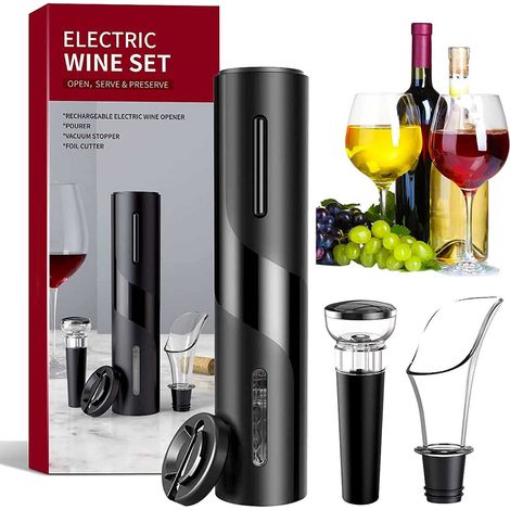 Kit Cavatappi elettrico per vino versatore apribottiglie automatico a battteria