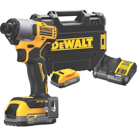 Dewalt DCF840E2T 18v XR Brushless Powerstack Impact Driver + 2 x Batteries