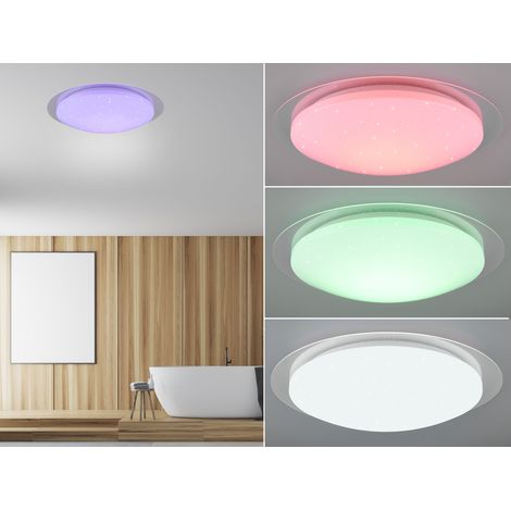 LED Deckenleuchte FRODENO Fernbedienung dimmbar Sternenhimmel Farbwechsel Ø48cm (1/5)