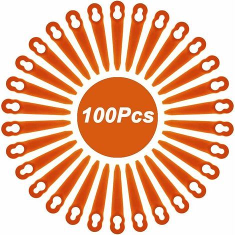 Pack of 100 Blades Compatible for Stihl PolyCut 2-2 PolyCut 3-2, FSA 45 FSA 57 FSE 52 Edger, Plastic Blades for Stihl Cordless H166 Edger (1/5)