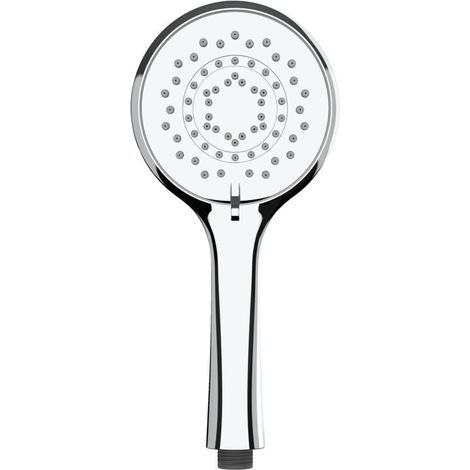 Duschkopfset mit Wassersparfunktion Ø 11 cm, 5 Streams, Silber, WENKO (1/5)