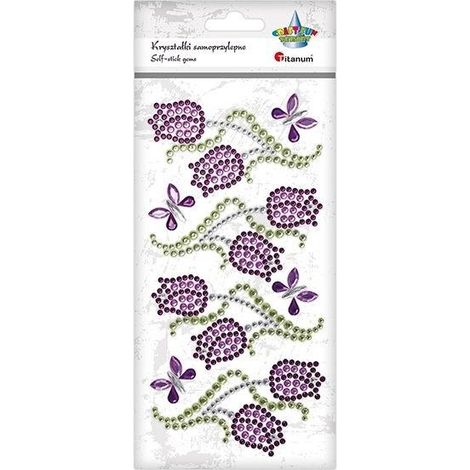 Tulipani di cristallo autoadesivi, 8 pezzi